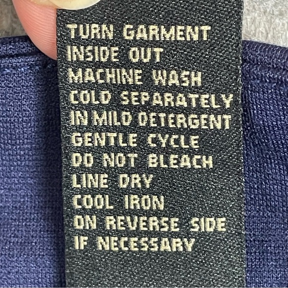 DG2 Diane Gilman Faux Leather Moto Navy Blue Leggings - Sz M - Picture 12 of 12